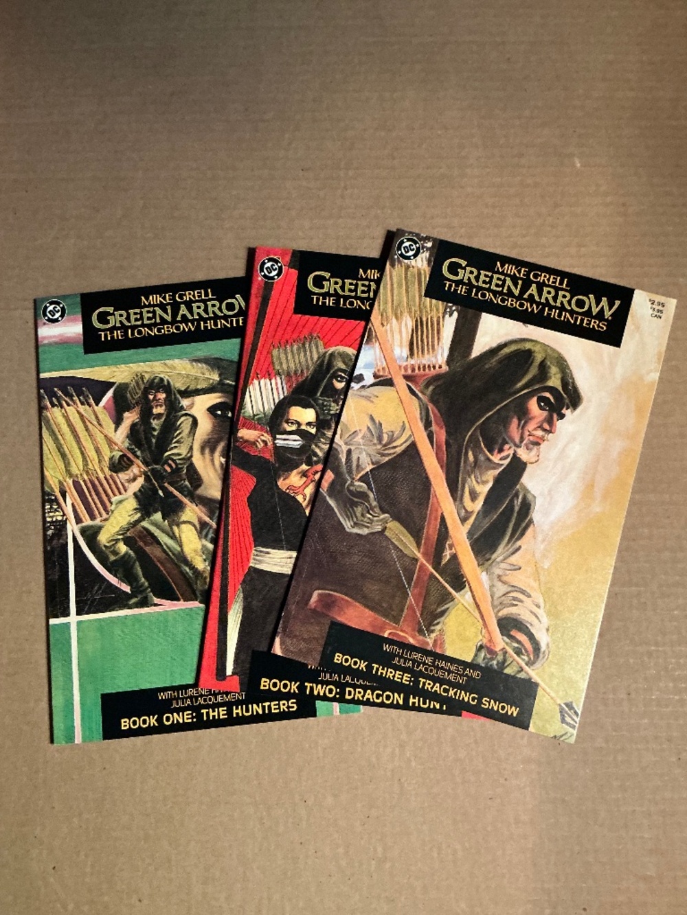 Green Arrow The Longbow Hunters Book One,Two & 3 1987 DC Comics